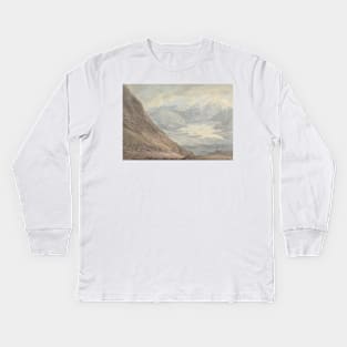 View from Skiddaw over Derwent Water by Thomas Hearne Kids Long Sleeve T-Shirt